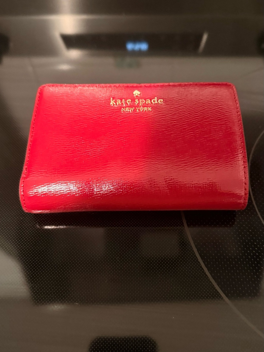 kate spade Red Leather Small Wallet with Gold Trim NWOT